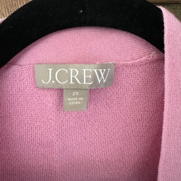 J. Crew Pink Button Up V-Neck Sweater Vest Women's 2X 100% Merino Wool - Picture 5 of 5